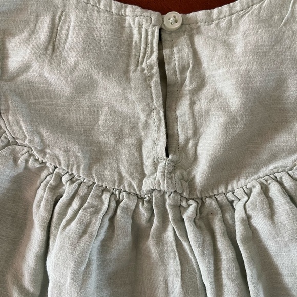 3/$20 Girls Old Navy Eyelet Blouse 3T Sage Mint Green - Picture 3 of 7